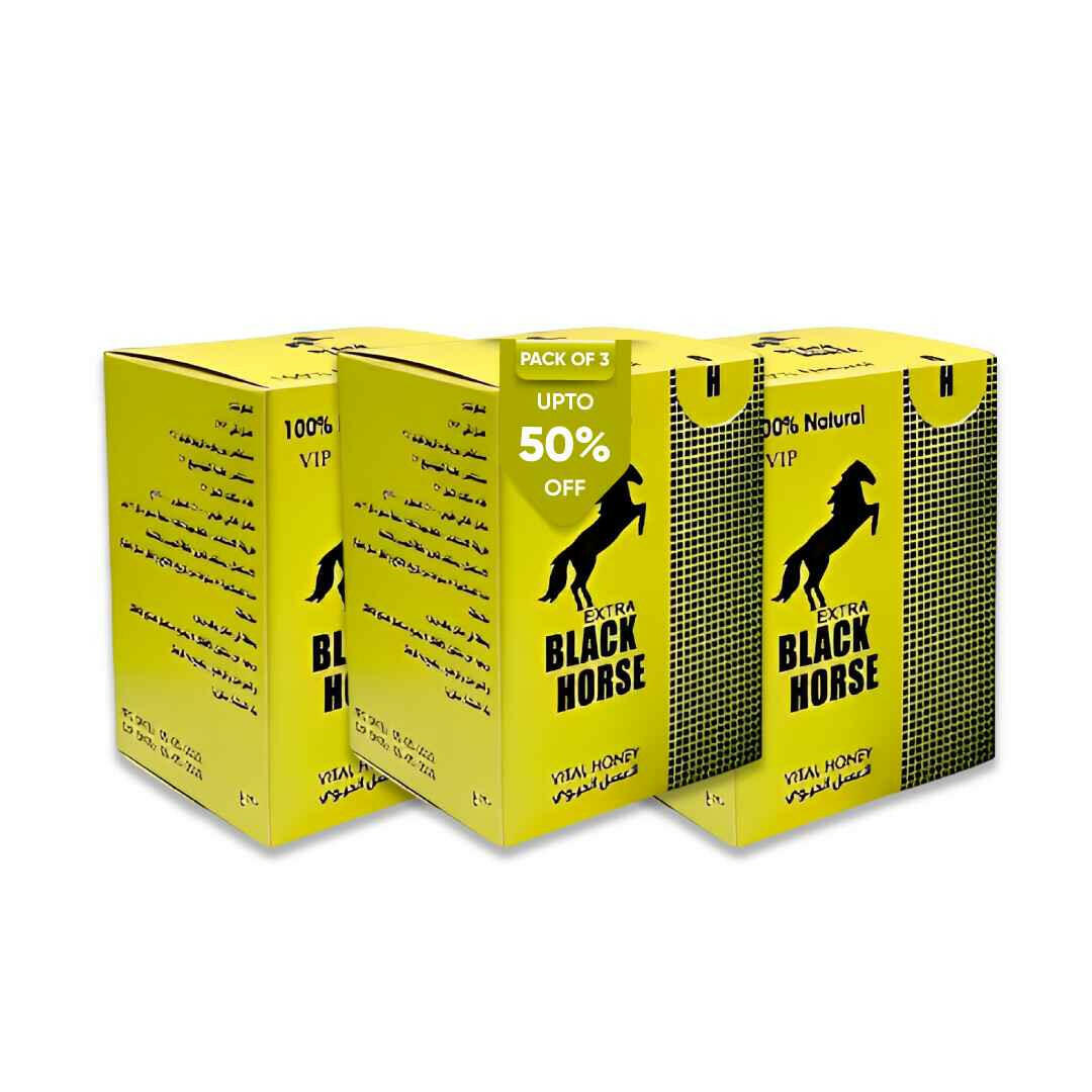 Extra Black Horse Vital Honey Pack of 3 get Discount