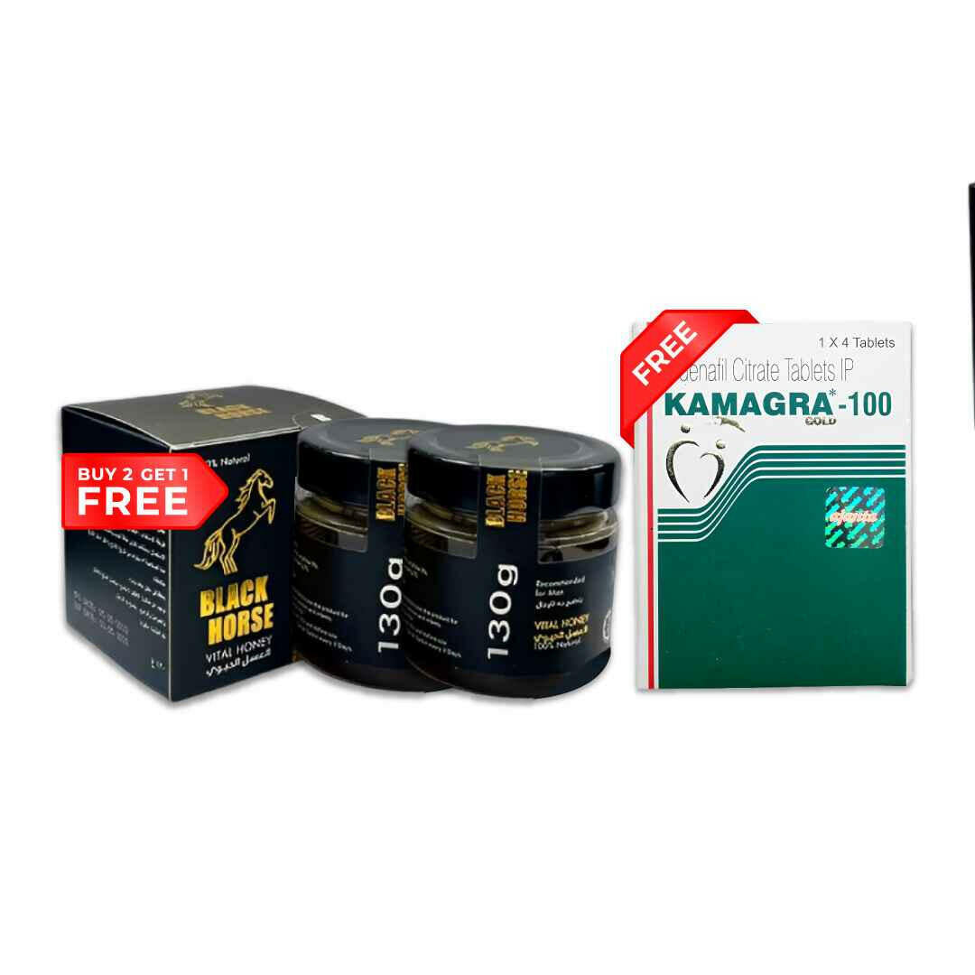 Buy 2 Black Horse Vital Honey and Get Kamagra 100 free